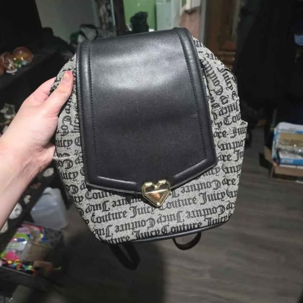 Juicy Couture Monogram Backpack with Black Accents